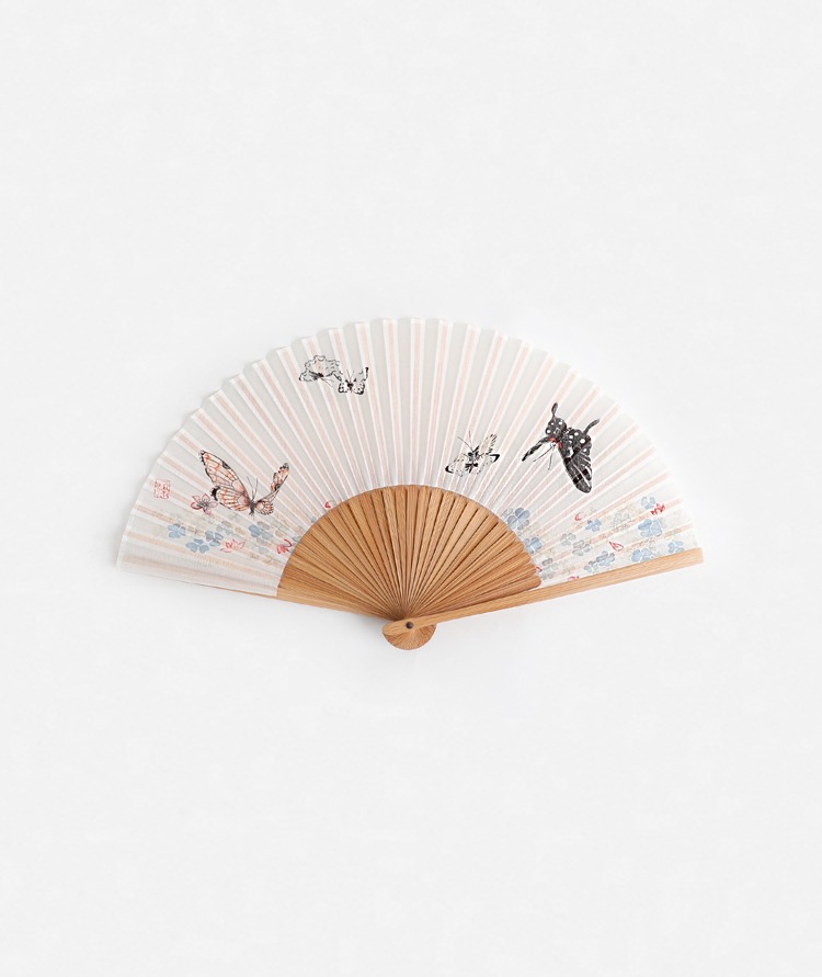 리움 손수건 부채 세트 Leeum Handkerchief And Folding Fan Set (화접도)